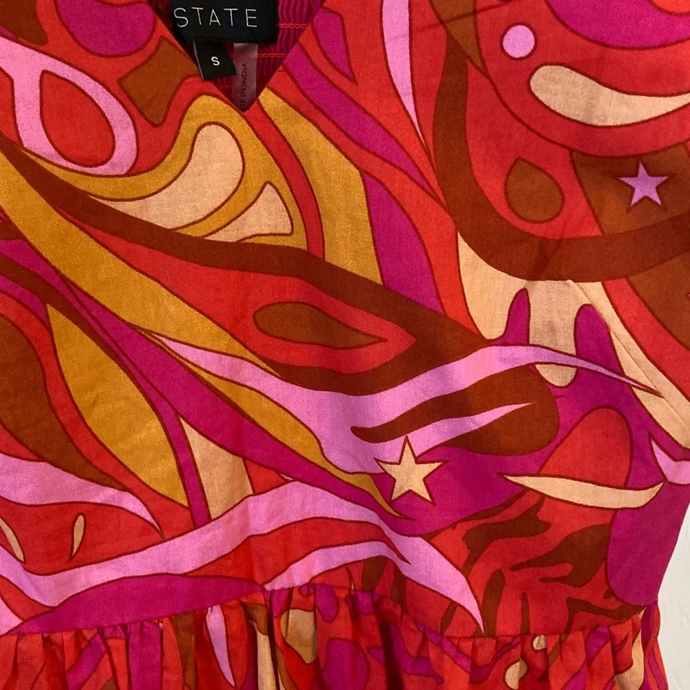 1. State Vibrant Pink & Orange Maxi Dress - Picture 3 of 11